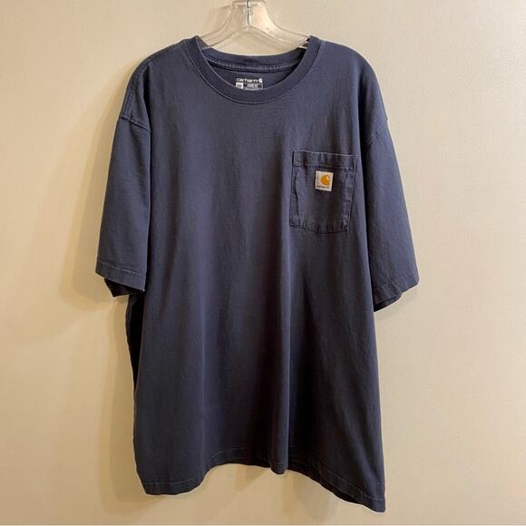 Carhartt Loose Fit Heavyweight S/S Pocket T-Shirt Bluestone K87 Men’s Sz 2XL - Picture 1 of 13